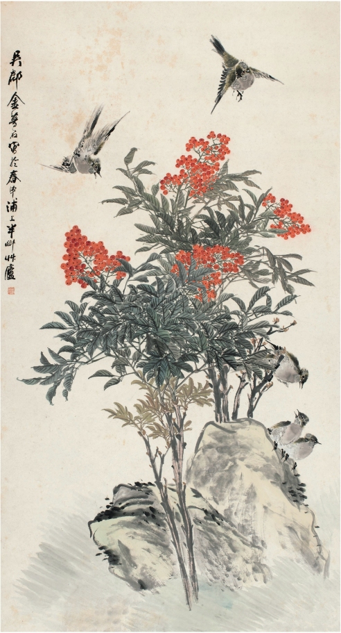 金梦石（1869～1947后） 翎毛花卉