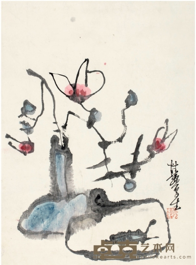 张桂铭（1939～2014） 插花圗 60×44cm
