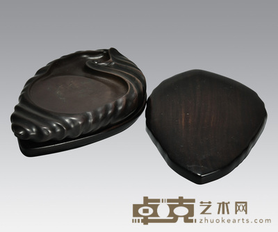 螺形端砚 19.2×11.5×2.4cm