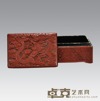 龙戏珠漆盒 15.5×11×8cm