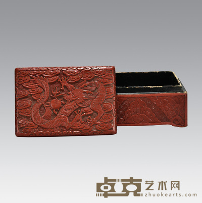 龙戏珠漆盒 15.5×11×8cm