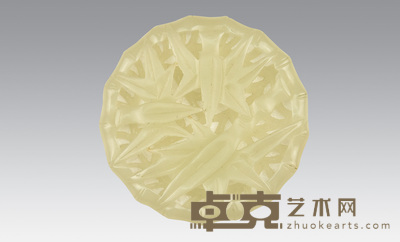 竹节镂空玉佩 直径:5.8cm厚:3mm