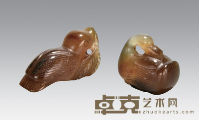 玛瑙雕件 高:3cm,2.4cm