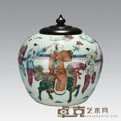 麒麟送子罐 直径:21cm高:18.5cm