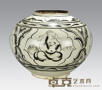 磁州窑罐 直径:30cm高:28cm