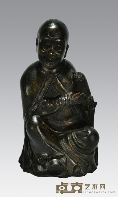 沉香戏狮罗汉坐像 6.8×5.7cm 高:13.5cm