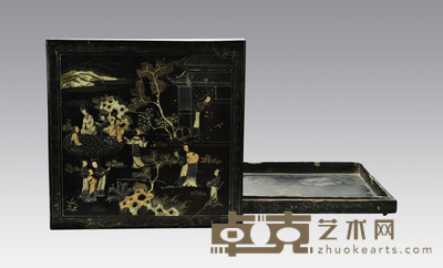 嵌银文盒 24×24×6cm