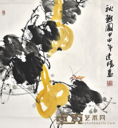 高建胜 花鸟 59×52cm