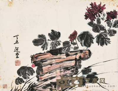 饶宗颐 花卉 43×56cm