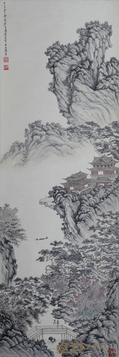 张荧 长林秋水 134×45cm