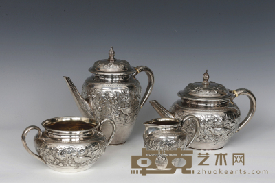 英国维多利亚时期茶具四件套 重：1975g