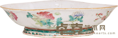 清.同治粉彩花卉水仙盆 D：28cm