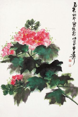 谢稚柳 拒霜芙蓉