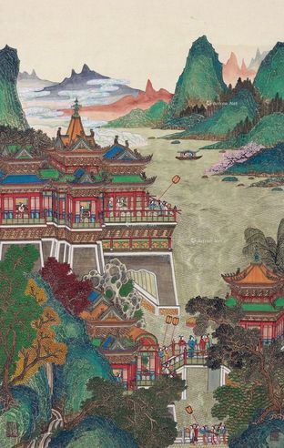 黄秋园 秋宫览胜图