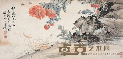 王雪涛 花卉草虫 31.5×66cm