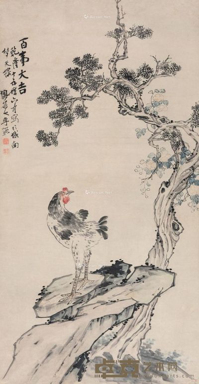 李鱓 百事大吉 139×72cm