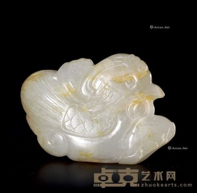 清中期 白玉鸳鸯 长6.1cm