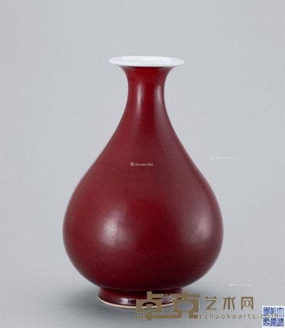 清乾隆 霁红釉玉壶春 高29.3cm