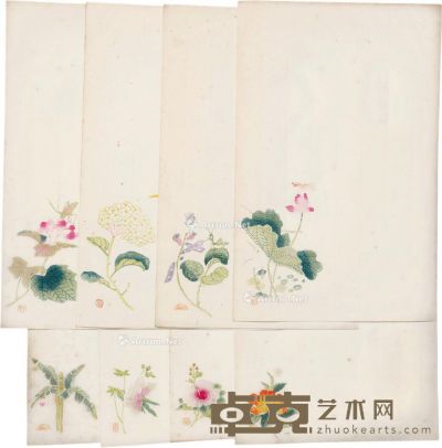 中华书局定版角花笺 （五十九张） 单片 设色纸本 26.5×17cm