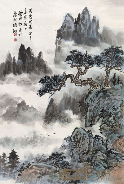 徐北汀 松风山色 68.5×46.2cm