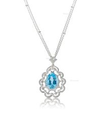 “海洋之心”21.95克拉海蓝宝配钻石项链