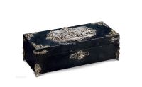 路易16时期 银浮雕黑漆木首饰盒