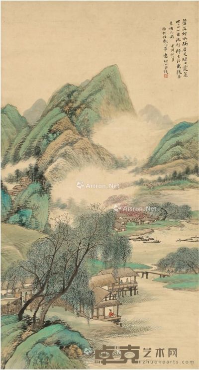 汪琨 湖山春色图 150×80.5cm