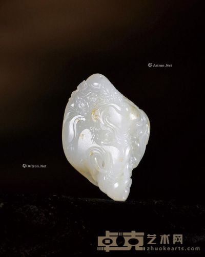 张永来 象财神 白玉把件 57×42×25mm；重量66.2g