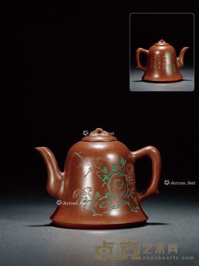 清光绪 钦州窑钟形壶 12.5×15.7cm
