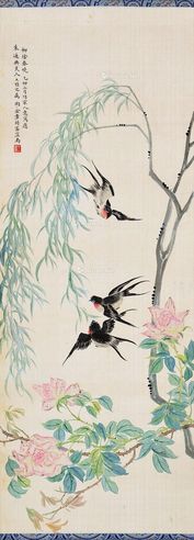 金章 柳荫春晓图