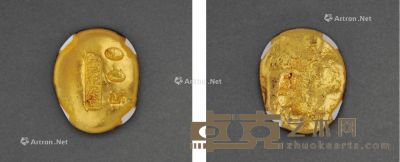 民国时期香港“吴泉记足金 500”半两椭圆形金锭一枚 --