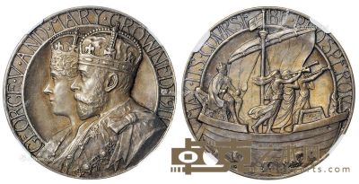1911年英国乔治五世加冕纪念银章一枚 直径3.9cm