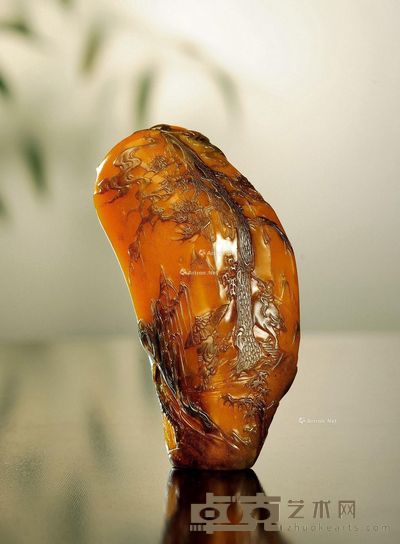 郭懋介 田黄石 松下问童子薄意摆件 高8.6cm;119g