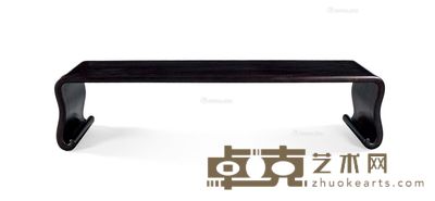 小叶紫檀 卷书式琴案 37×162×41cm