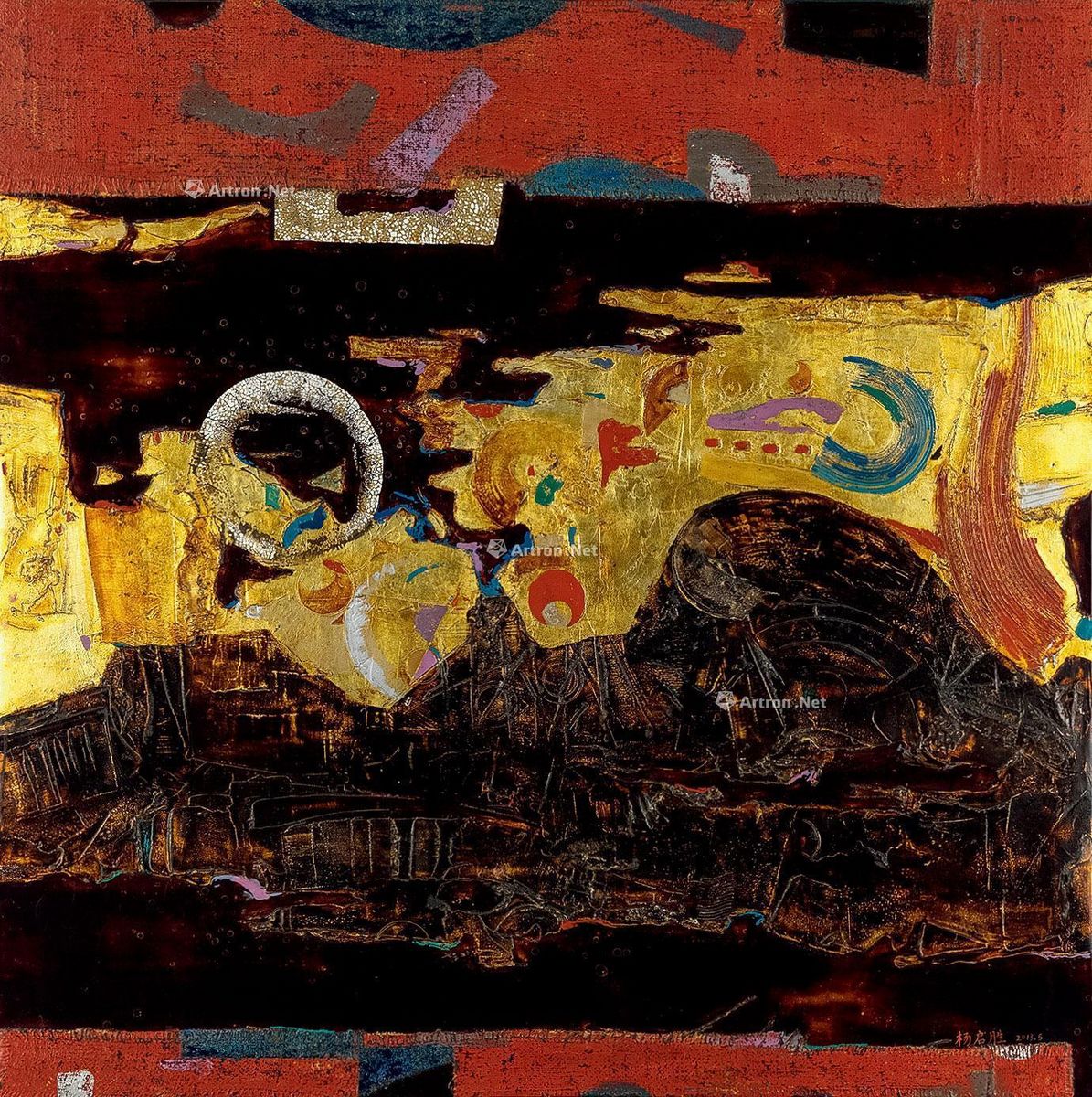 杨启胜 水岸·岁月 125×125cm