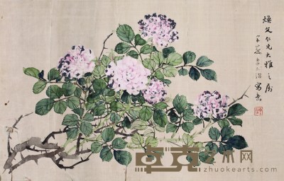 李文沼.花鸟 32cm×50cm.约1.4平尺