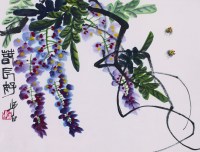 娄师白.紫藤蜜蜂