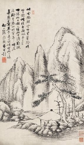张问陶 疎林石上生