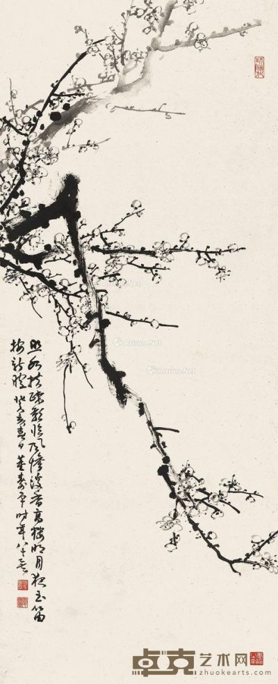 董寿平 疏影临风 129×52cm