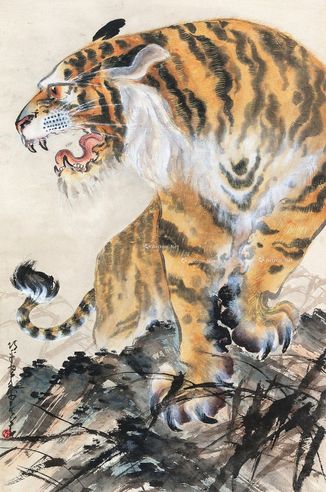 赵少昂 老虎