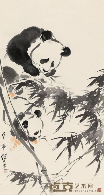 刘继卣 熊猫 177×94cm
