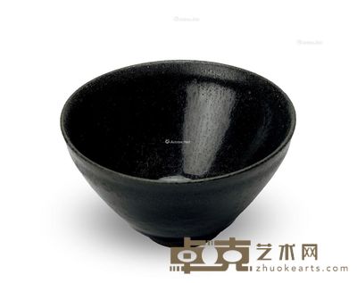 明 黑釉银毫盏 直径12.5cm；高7cm