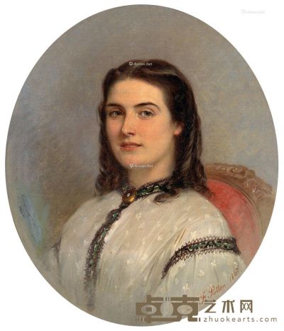 彭定康·福勒·阿尔弗雷德 女子肖像 61×51cm