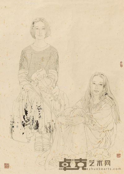 何家英 知音 85.9×62cm