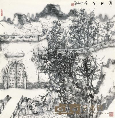 何加林 万仞宫墙 68×68cm