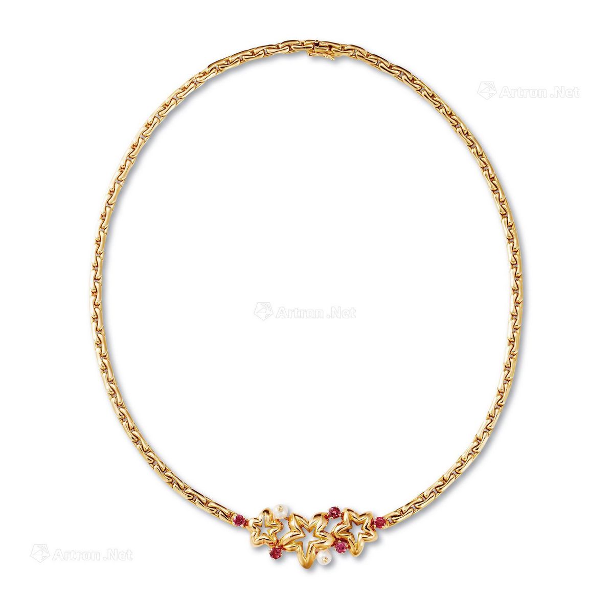 尚美CHAUMET,黄金镶红宝石项链