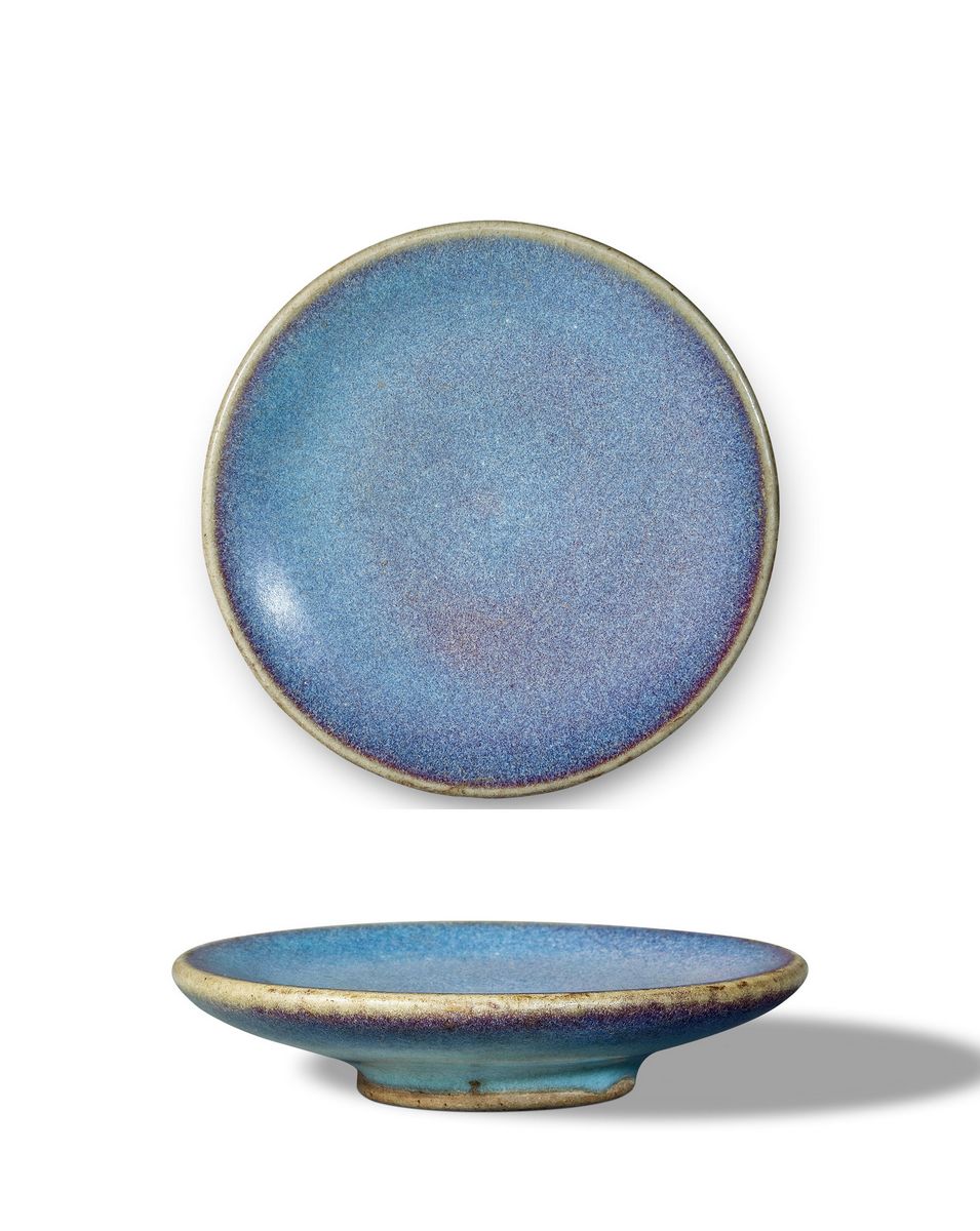 元 钧窑丁香紫釉笔舔 直径8.3cm