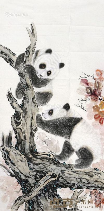 王生勇 熊猫 132×66cm