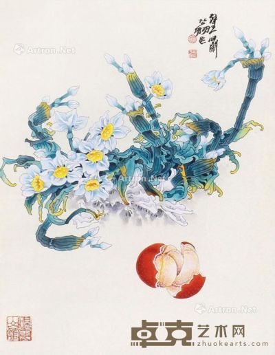 郑乃珖 花卉 44×34cm