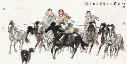吴团良 牧归图
